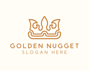 Golden King Crown logo design