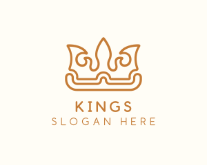 Golden King Crown logo design