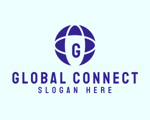 Global Orbit Planet logo design