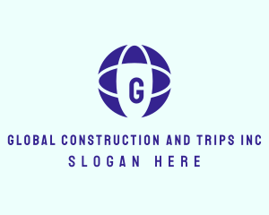Global Orbit Planet logo design