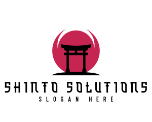 Shinto - Asian Temple Shrine logo design