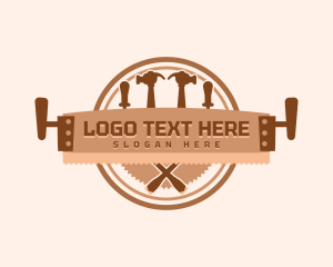 Lumber Mill - Carpenter Saw Tools logo design