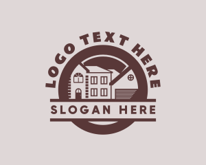 Town House - Home Property Roofing logo design