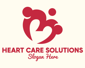 Red Community Heart logo design