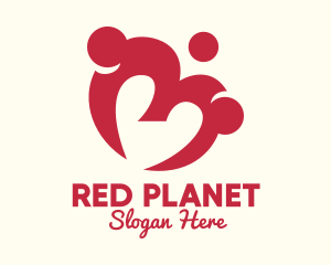 Red Community Heart logo design