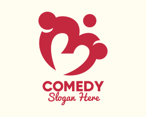 Nurse - Red Community Heart logo design