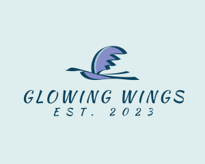 Flying Bird Wings logo design