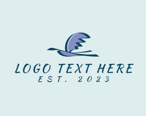 Fly - Flying Bird Wings logo design