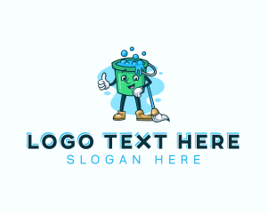 Cleaner - Mop Sanitation Cleaning logo design