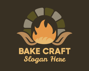 Wood Fire Oven Bread logo design