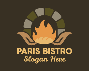 Wood Fire Oven Bread logo design