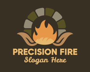 Wood Fire Oven Bread logo design