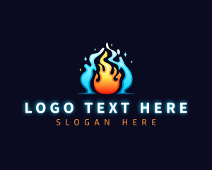 Petrol - Heating Cooling HVAC logo design