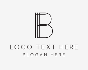 Geometric - Geometric Lines Letter B logo design