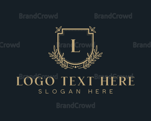 Shield Wreath Elegant Crest Logo