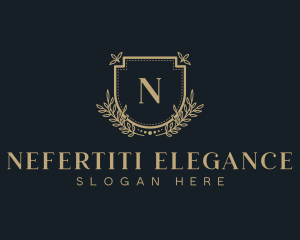 Shield Wreath Elegant Crest logo design