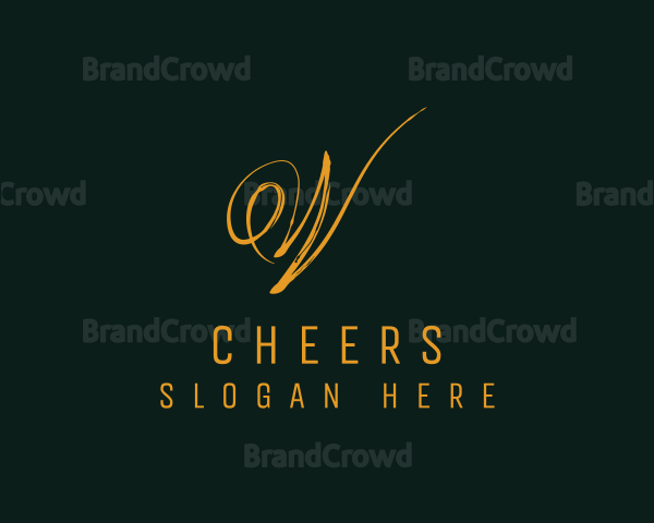 Luxury Brush Letter W Logo