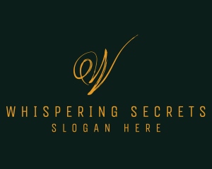 Luxury Brush Letter W logo design