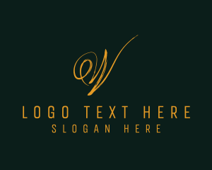 Advisory - Luxury Brush Letter W logo design