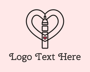 Nicotine - Black Vape Love logo design