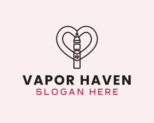 Vape - Heart Vape Love logo design