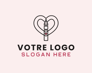 Vape - Heart Vape Love logo design