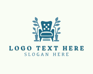 Home Staging - Interior Design Chair Upholstery logo design