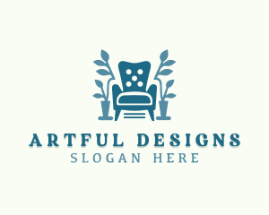 Interior Design Chair Upholstery logo design