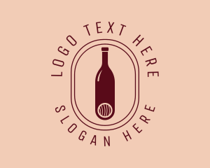 Wine - Sushi Wine Bottle logo design