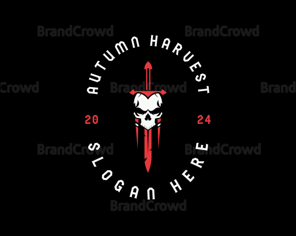 Sword Skull Weapon Logo