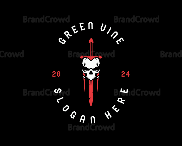 Sword Skull Weapon Logo