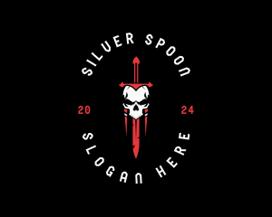 Sword Skull Weapon Logo