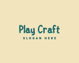 Playful Kid Wordmark logo design