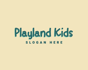 Playful Kid Wordmark logo design