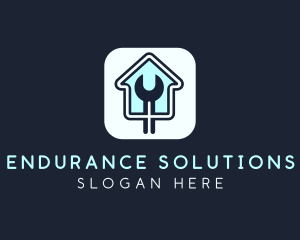 Home Maintenance Wrench App logo design