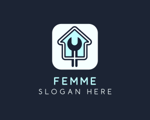 Home Maintenance Wrench App logo design