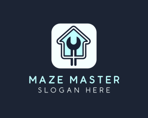 Home Maintenance Wrench App logo design