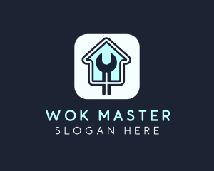 Home Maintenance Wrench App logo design