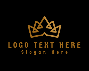 Upscale - Gold Royalty Crown logo design