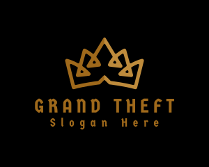 Gold Royalty Crown logo design