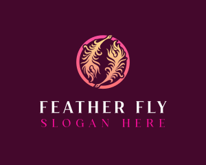 Mystical Quil Feather logo design