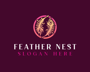 Mystical Quil Feather logo design