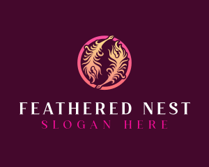 Mystical Quil Feather logo design