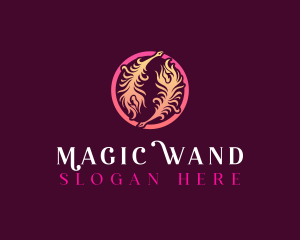 Mystical Quil Feather logo design