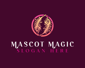 Mystical Quil Feather logo design