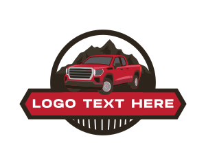 Truck - Mountain Pickup Truck logo design