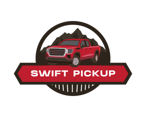 Pickup - Mountain Pickup Truck logo design