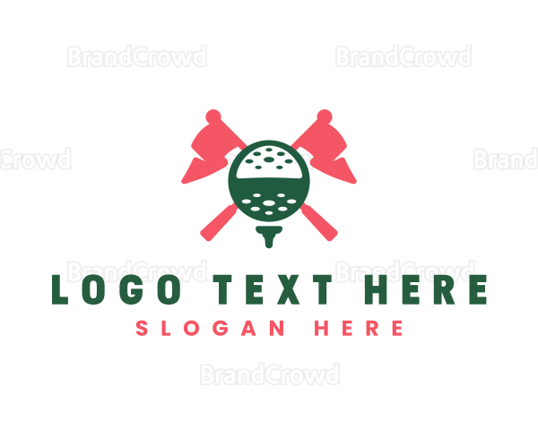 Golf Ball Flag Logo