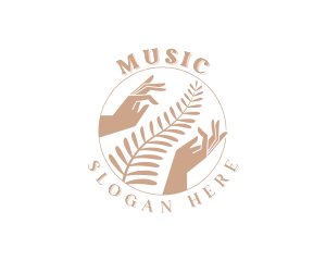 Fern - Leaf Flower Hand logo design