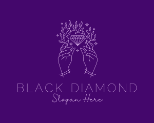 Diamond Gem Hands logo design